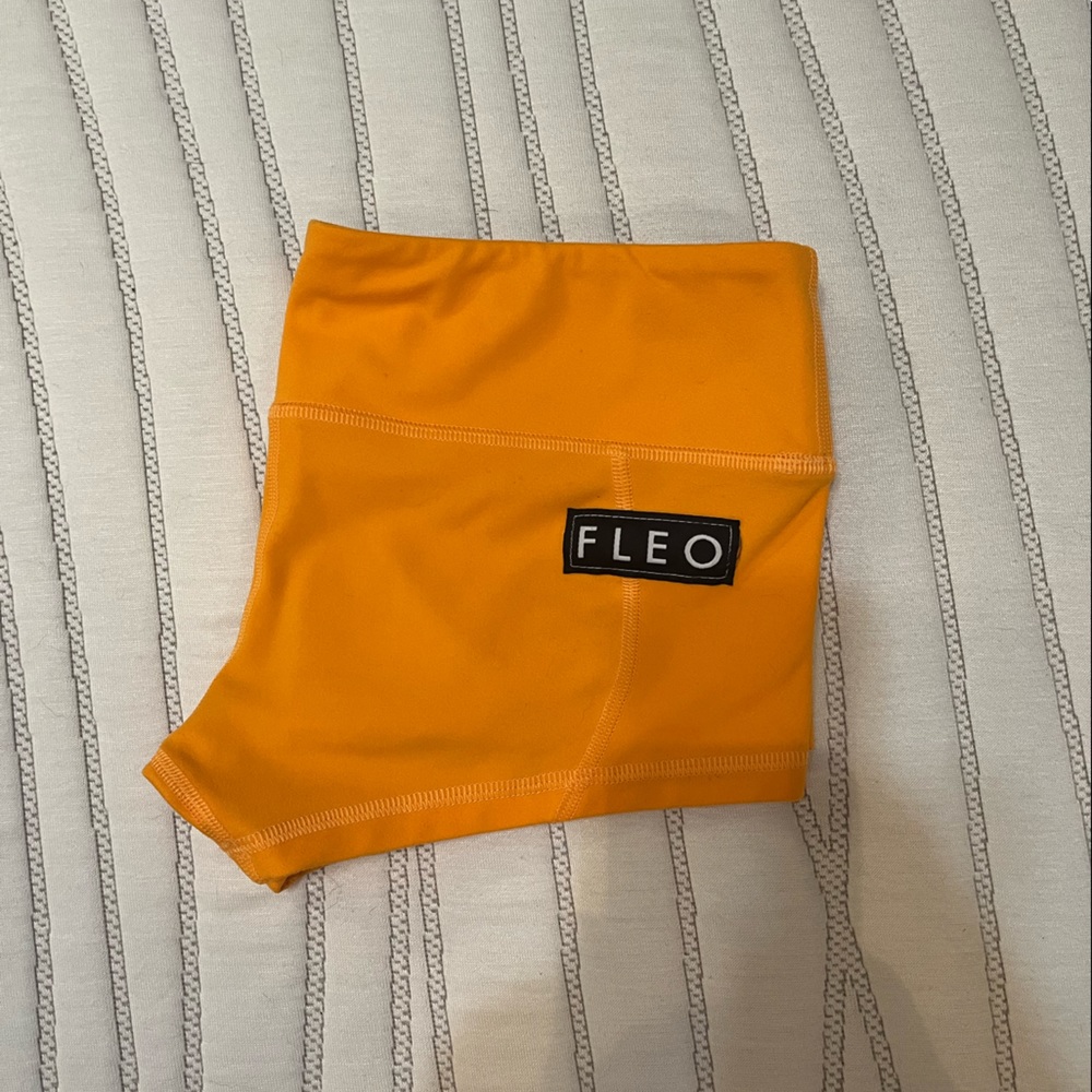 Fleo, Low Rise Contour shorts. Blazing orange, great color! Size medium